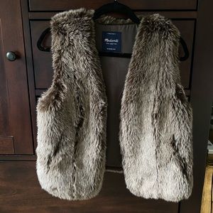 Madewell faux fur vest
